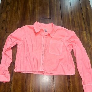 Universal Thread Coral Women’s Button-Down Shirt